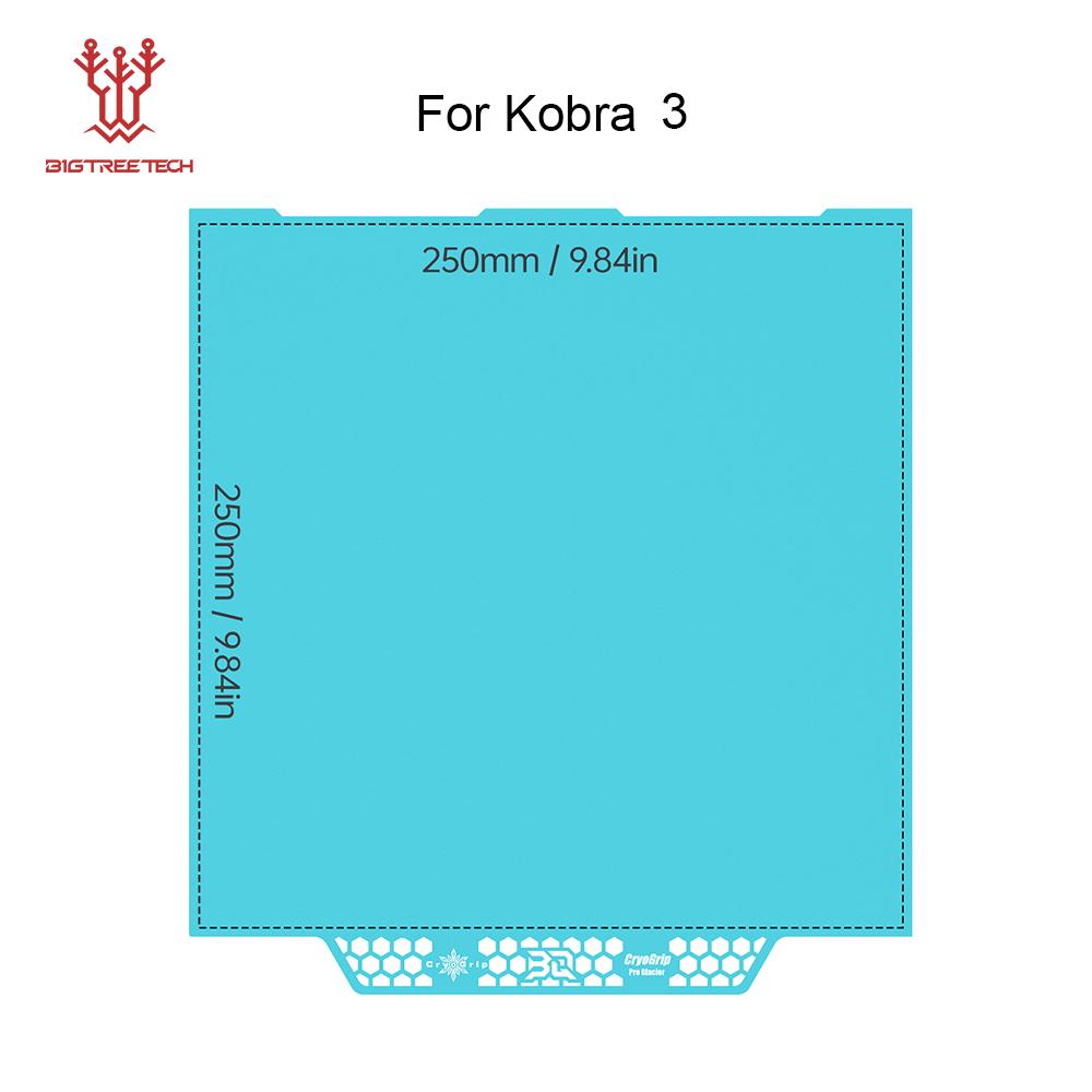 BIQU Panda Build Plate CryoGrip Coating No Clog Spring Steel Double-sided Textured for BambuLab X2D Voron Kobra 3 Ender 3 K1 MAX