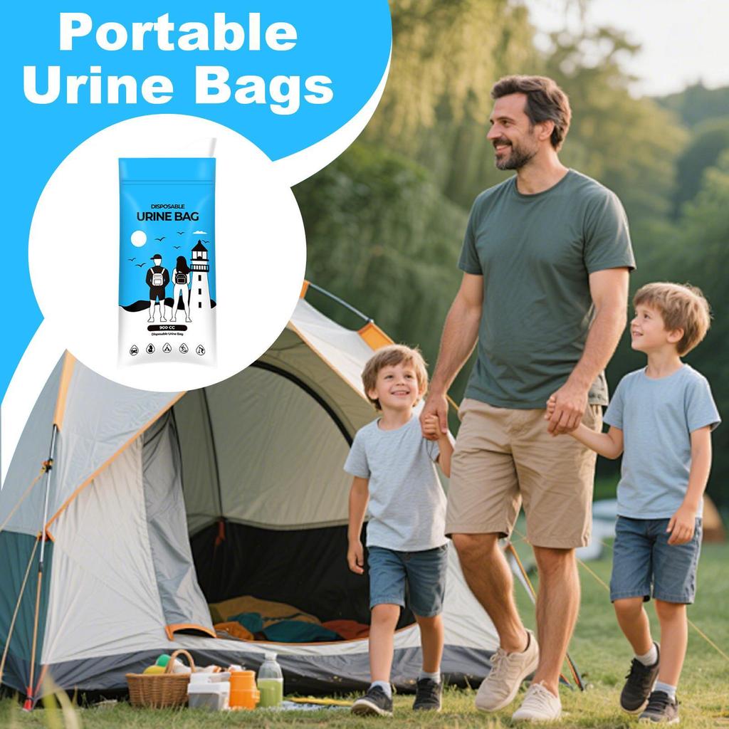 Urine Bags For Travel 900cc Leak-Proof Urinary Toilet Urinary Bag For Men Women Elderly Camping Hiking Backpacking Car Road Trip
