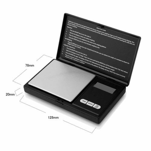 QBeau Portable Digital Scale with Tare Function, 0.01g-500g Precision Scale, Commercial Use (Japanese Instruction Manual Included)