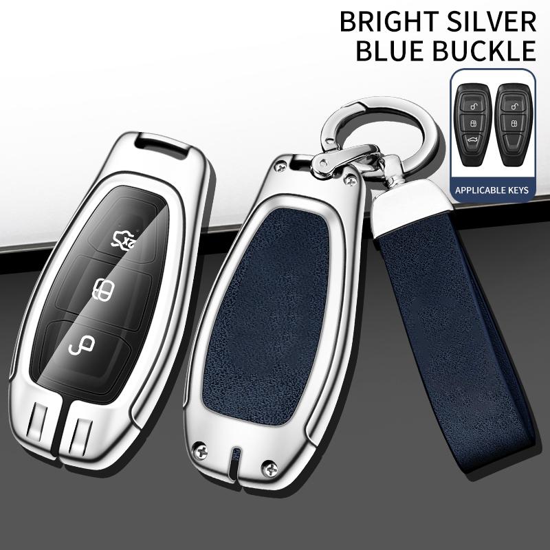Zinc Alloy Car Key Case Cover For Ford St Line Focus 3 Mondeo Mk4 Ecosport Puma Edge Escape Grand C Max Fiesta Car Accessoris