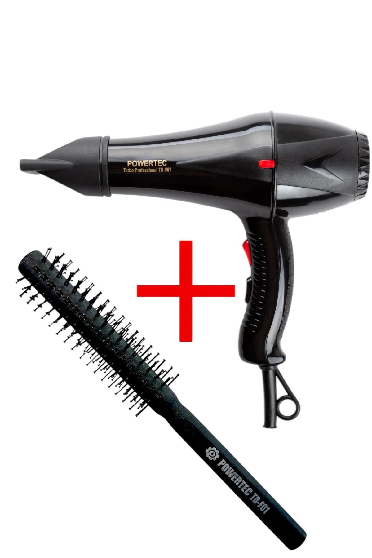 

Powertec TR-901 Turbo Profesyonel Fön Makinası + Berber Fön Fırçası чёрный