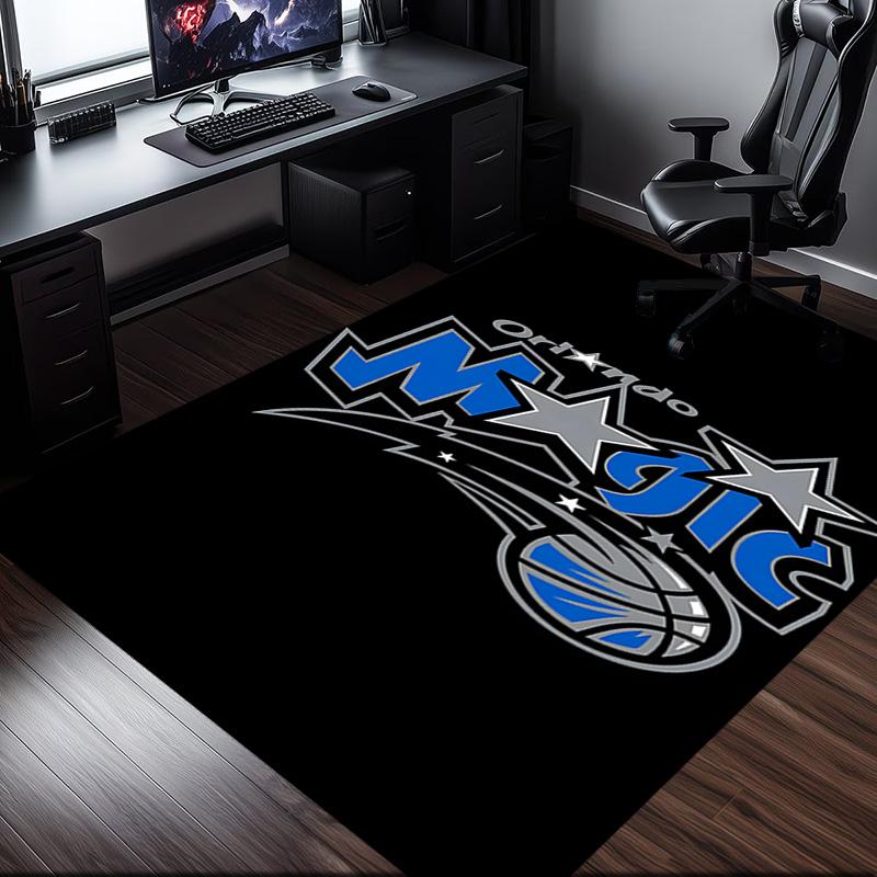 Orlando basketball Rug Office Carpet Non-Slip Mat, Chair Rug Floor Covering for Gaming, Bedroom, Living Room , Home Decor Christmas Gift