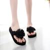 "Shanjiao 2025 Women's Handmade Black Flip Flops - Summer Fashion Non-Slip Beach Slippers with Thick Sole"
