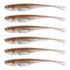 6Pcs Soft Lures Floating Baits Artificial Swimbaits Fork Tail Swimbaits Lures Soft Artificial Baits Fishing Lures
