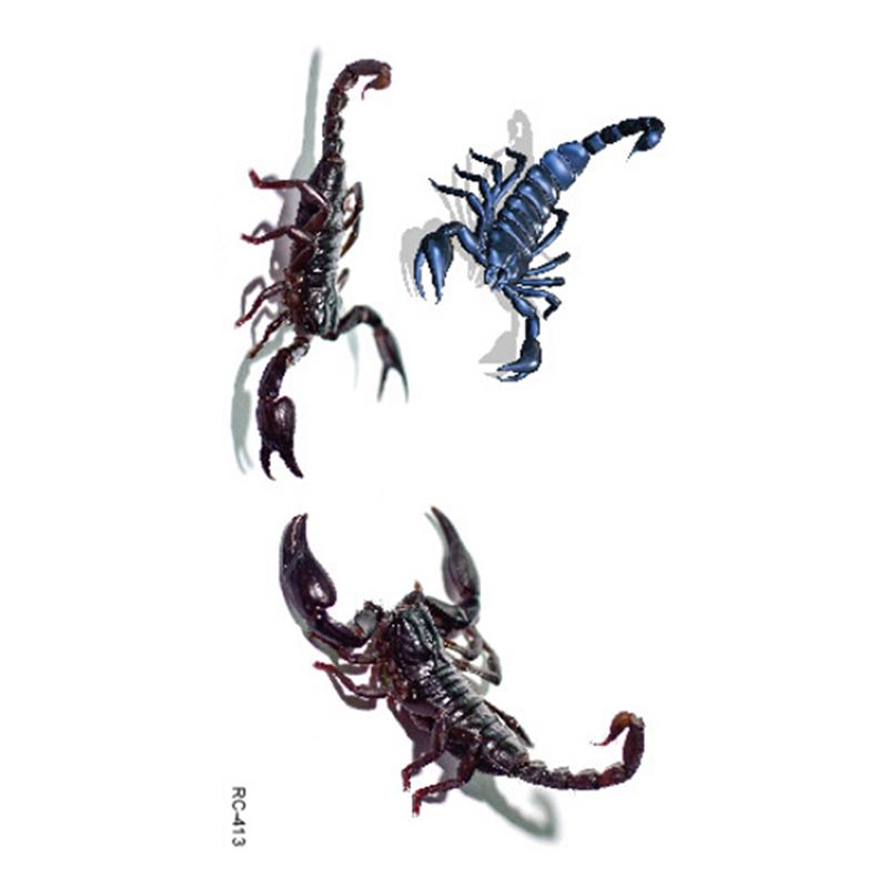 

3D Паук Скорпион Временные Татуировки Наклейки Хэллоуин Поддельные Татуировки Боди-Арт as the picture