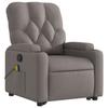 Massage Recliner with Rising Function Taupe Fabric