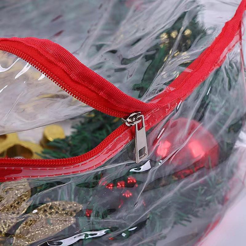 Transparent PVC Christmas Wreath Storage and Organizer Bag