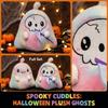 Halloween Plush Skull Figurine with Scythe Decorative Soft Toy Standing 30cm Tall Halloween Themed Collectible Figurine for Seasonal Display