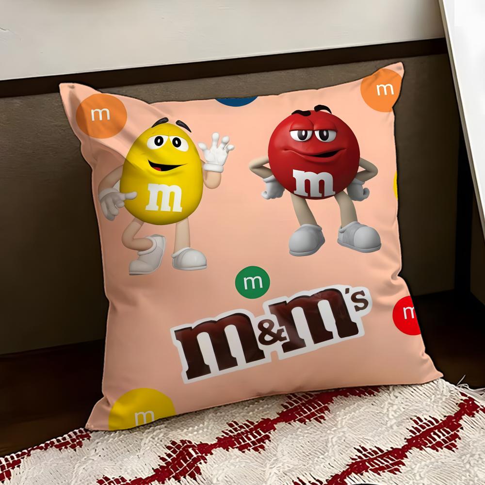 cartoon MMMs Cushion Cover Reversible Soft Durable Pillow Cover Home Car MultiScene Use for Daily Comfort