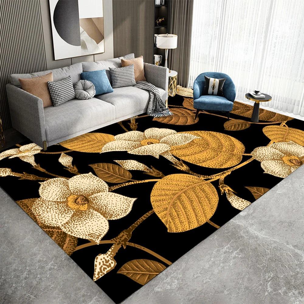 Flower Print Bedroom Floor Mats Decoration Home Living Room Floor Mats