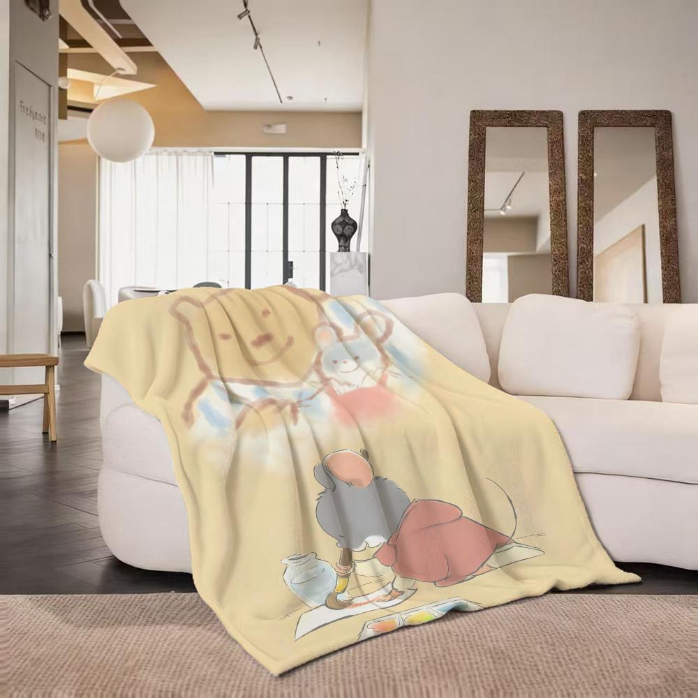 Movie E Ernest C Celestine Throw Flannel Throw Blanket Suitable for Sofa,Living Room,Bedroom