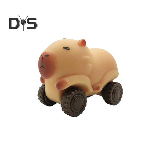 

Мультяшная игрушка-машинка-капибара, антистрессовая трансформируемая игрушка-капибара для детей, подростков и взрослых, мягкая игрушка-фиджет для животных коричневый