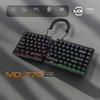 BAROCCO MiSTEL MD770 RGB Separate Wired 85 Black Orange Double MX Backlight Macro Media Key Support Authorized Distributor (English Layout/blue