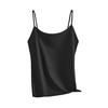 Camisola de Mujer de Seda Sintética Top de Tirantes de Satén de Seda de Hielo Camiseta sin Mangas de Tirantes Finos Top Cami de Cuello Redondo Sedoso Verano Blusa Básica