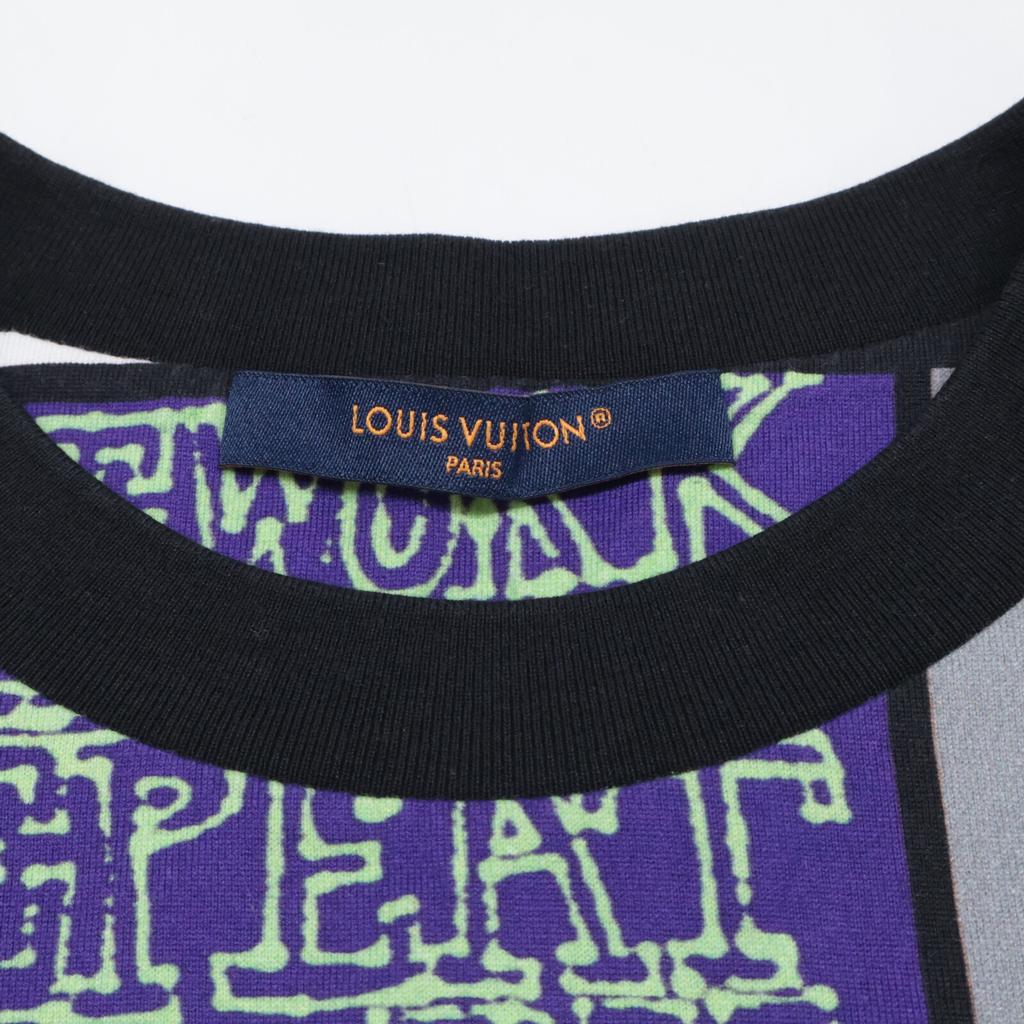 Louis Vuitton [Excellent Condition/24 Stainless Steel] 1AFB83 LV Fanzine Motif Graphic Art Design Short Sleeve T-Shirt/ Tops S multicolorUsed