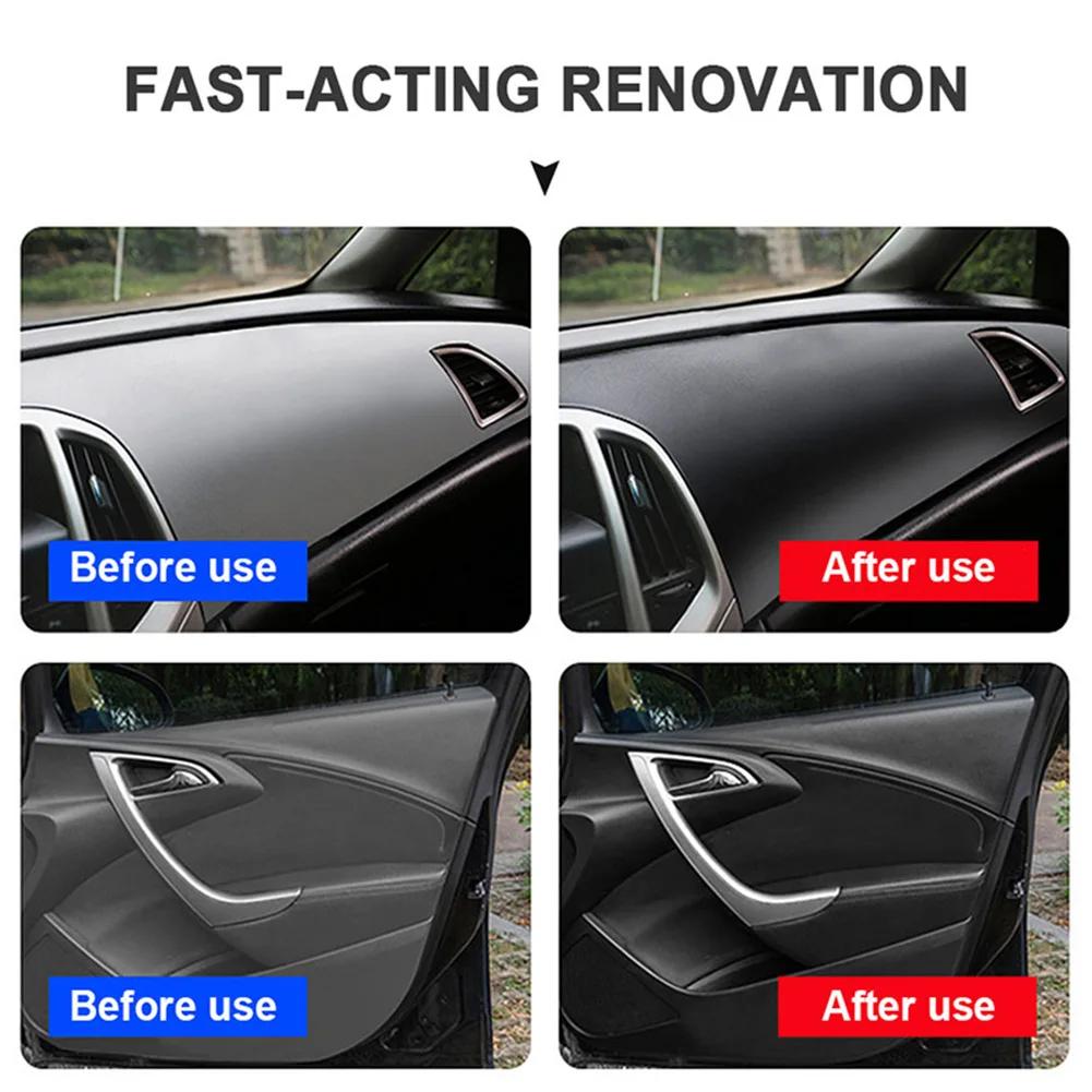30ml Plastic Parts Crystal Coating Refurbish Agent With Sponge Long Duration General Restorer Car Accessories