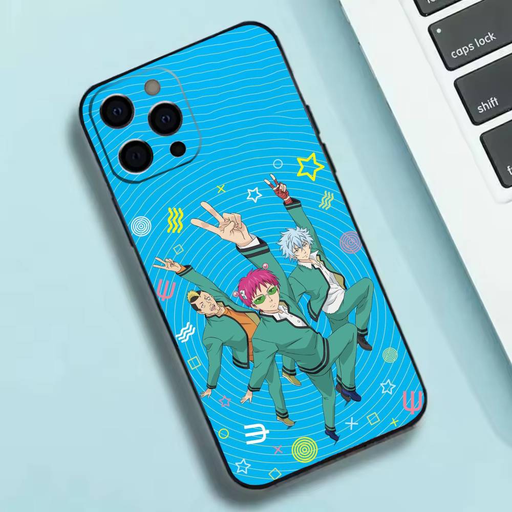Anime S-Saiki Kusuo Phone Case Silicone Soft For IPhone 17 16 15 14 13 12 11 X XR Plus Pro Max Plus