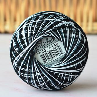 Pure Cotton Lace Tead uttle Spun Yarn 20 Denier Segmented Dyeing Lizbeth Brand for Clothing Fabric Accories