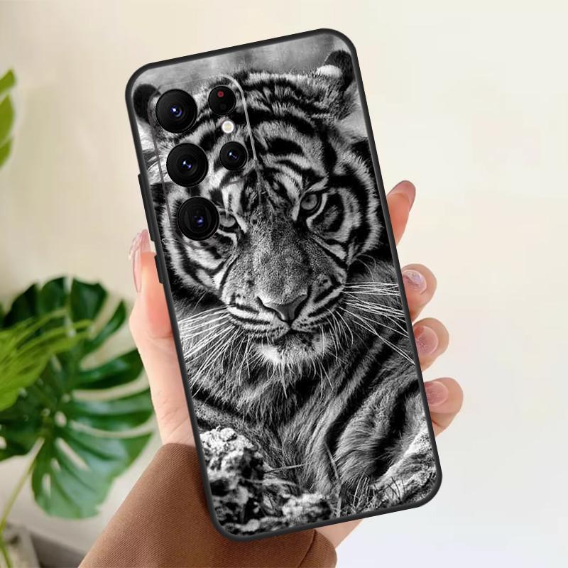 Animal Lion Tiger Soft Case For Samsung Galaxy S21 S22 S23 S24 S25 Ultra S9 S10 Plus S20 FE S24 FE Phone Cover