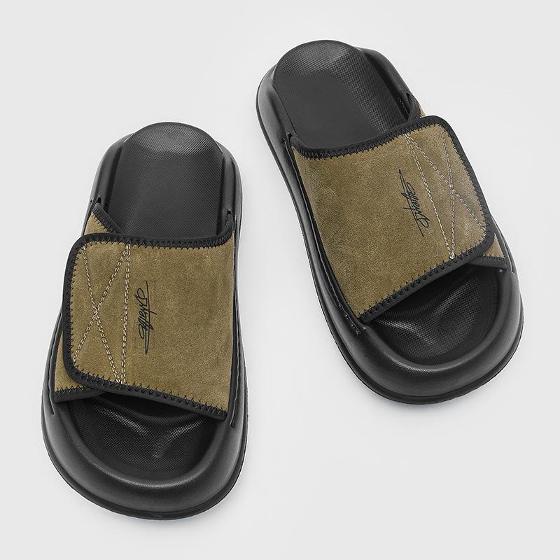 Slippers men's summer thick-soled stepping on shit feeling sports cool slippers outdoor beach casual shoes 471266-J