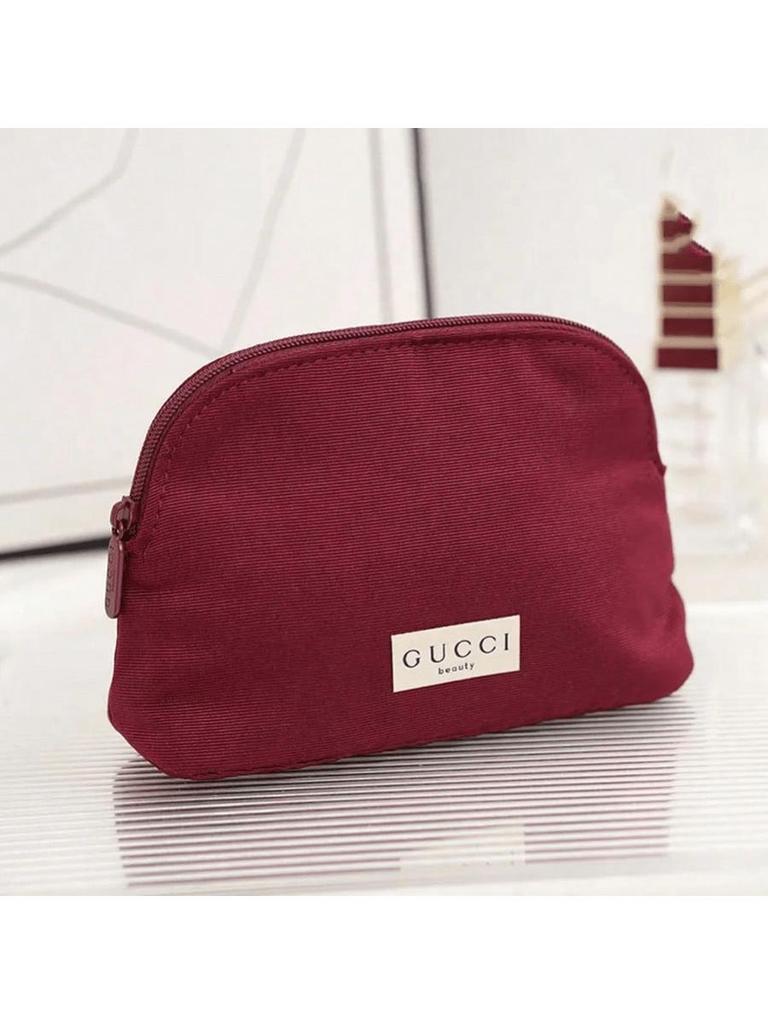 Weinrote Make-up-Tasche, Aufbewahrungstasche für Beauty-Produkte im leichten Luxusstil, Tragbare Reise-Kosmetiktasche zur Organisation, Essentielles Beauty-Produkt für Fashionistas GUCCI-GIFT-6