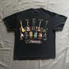 Vintage 2000er Berühmte Gitarren T-Shirt Herren Größe XL Schwarz Legenden Rock Metal Jazz Unisex T-Shirt