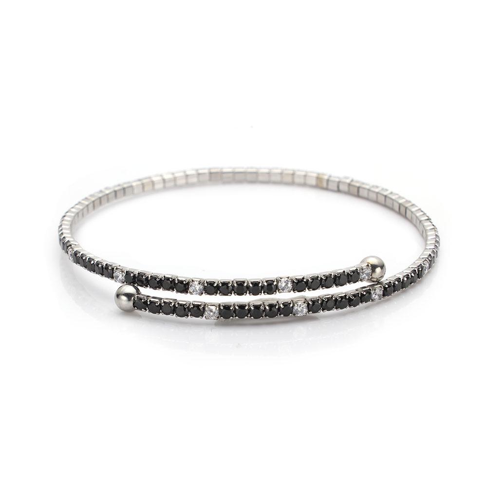European & American Style Colorful Zircon Rhinestone Claw Chain Diamond-Studded Elastic Bracelet