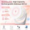 Makeup Vanity Mirror with Lights 10x 1x Magnifying Mirror with 3 Colors Light 360Rotation HD Magnifying Mirror LEDs 1500 mAh Re