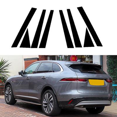 8 Stuks Auto Pijler Posts voor Jaguar F-Pace X761 2017-2023 Glanzend Zwart Deur Raam Trim Cover Stickers Auto Styling