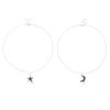 Stylish Star and Moon Friendship Pendant Necklaces Set of 2 Women Teens Girls Best Friend Jewelry Statement Pieces