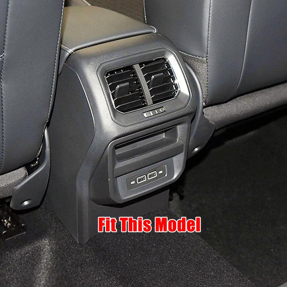 Para Volkswagen VW Tiguan MK2 2017-2019 Consola central Caja de almacenamiento Reposabrazos Caja Toma de CA Ventilación Panel USB Cubierta Embellecedora