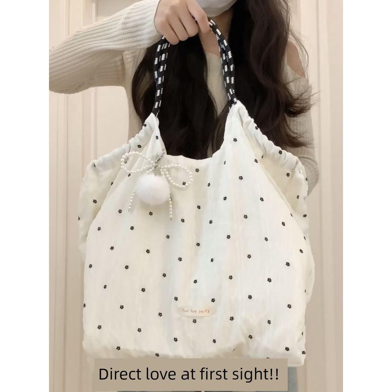 

2025 New Arrival Special-Interest Artistic Style One Shoulder Bag Women s Korean Style Idle Style Work Clothing Large Capacity Totes Canvas Bag