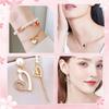 304 Stainless Steel Charms Hollow Heart Golden 10x13.7x1mm Hole: 1mm 100pcs/box