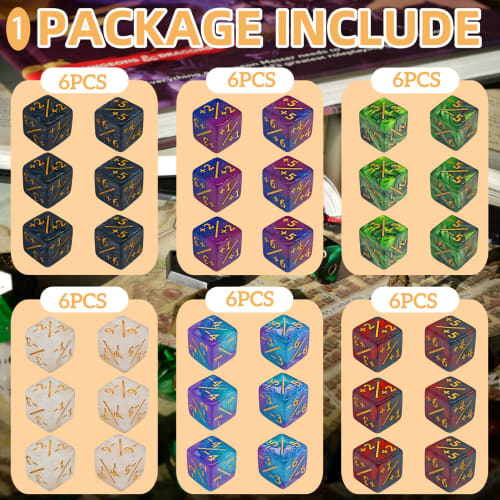 90-Piece MTG Counter Dice Set - Ability Keyword Counters, -1/1 Life Counters, Shield Counters, MTG Design Display Dice, Creature Stat Buffs, Multicolo