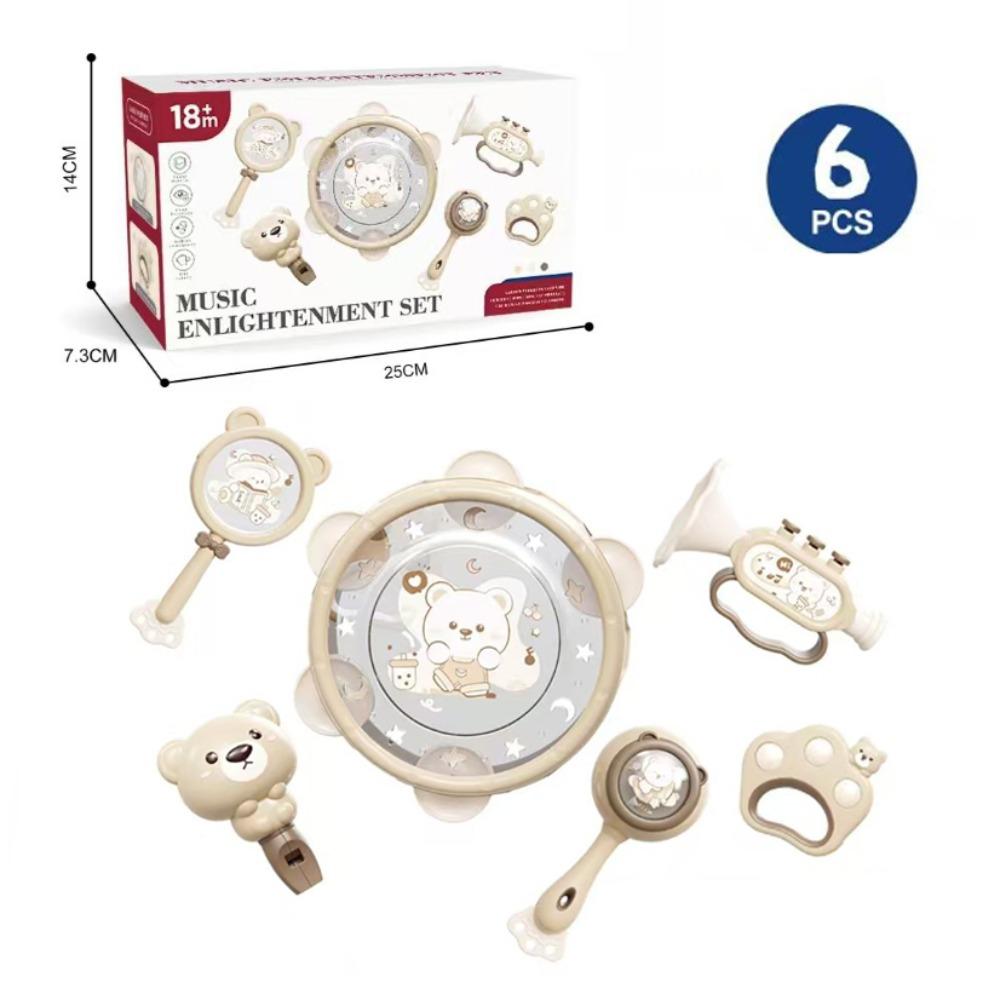 

Мультяшный медведь детский зубной клей игрушка раннее детское образование тряска погремушки для 0-12 месяцев