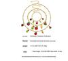 Qiong Yao Drip Glaze Multi-Pendant 18K Gold-Plated Bracelet Jewelry Set