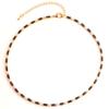 Gold Plated Turquoise Baguette CZ Tennis Choker Necklace – Dainty Summer Jewelry, Sparkle Gift for Women
