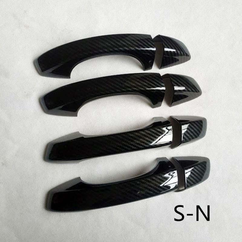 Door Handle Cover Trim Handles Covers for Seat Ibiza Kj Mk5 Fr 2018   Abs Plastic Car Accessories Imitation Carbon Fiber
