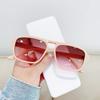 Vintage Casual Double Beam Square Candy Color Women's Fashion Sunglasses Summer Vacation Beach Accessories