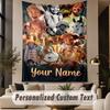 Custom Text Printed Tapestry Pippi Longstocking Pattern Large Wall Hanging Indoor Room Decor