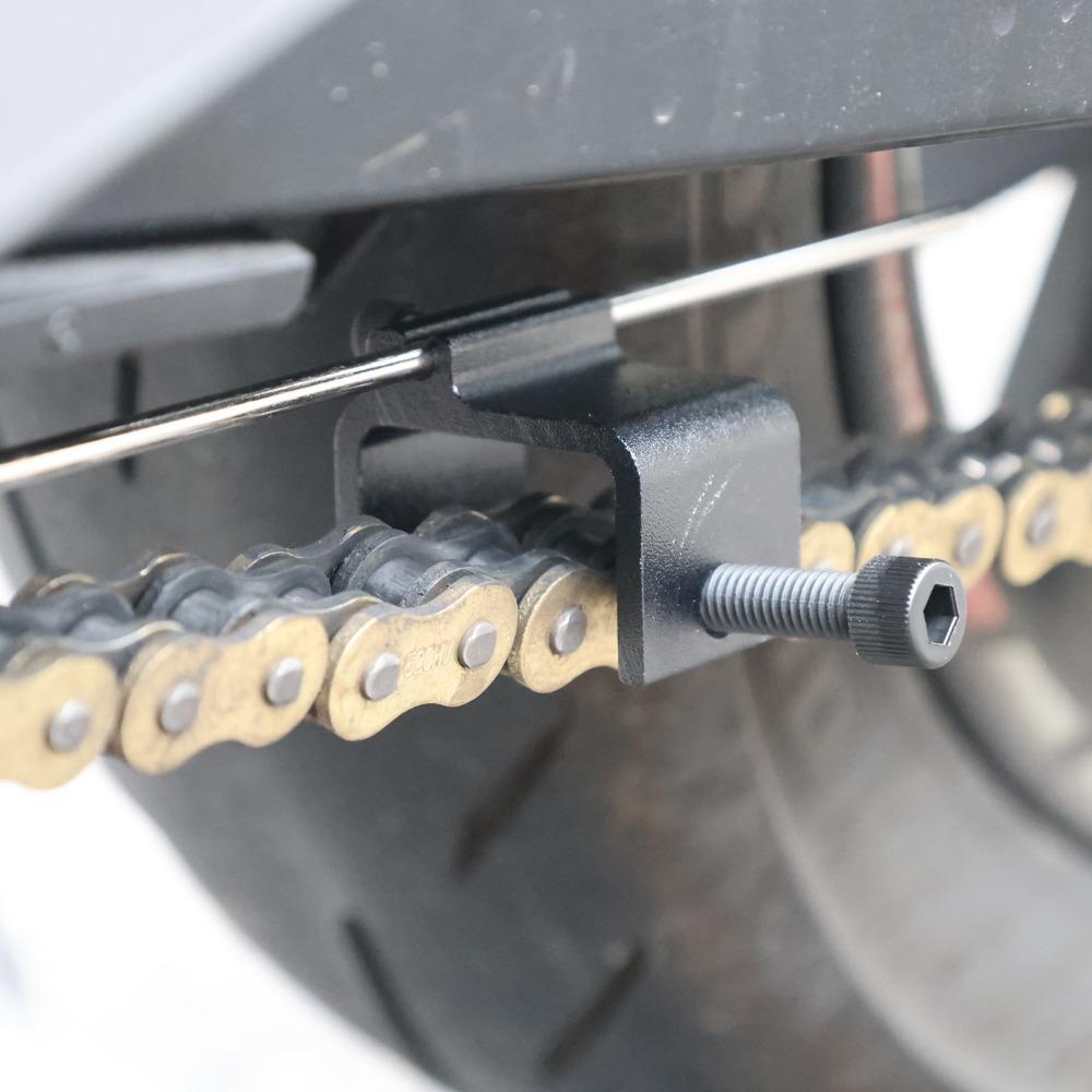 Blue/Black Motorcycle Chain Alignment Tool Quick Accurate Alignment Tool for Motor Scooter Sprocket Sport Dirt Bike ATV Repair