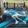 Custom Text Printed Rug Erling Haaland Non Slip Floor Carpet For Home Room Decor