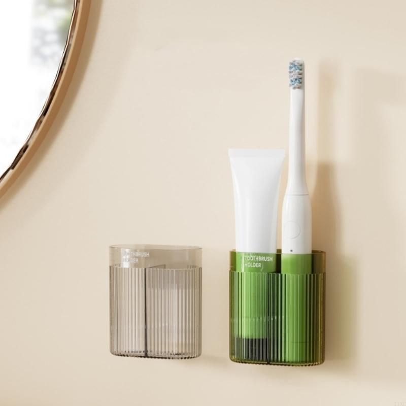 NoDrill Electric Toothbrush Holder Easy Installation Wall Mounted Organizers for Renters Family Seekings Wall Integrity