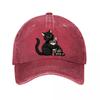 Cute Cat Mesh Trucker Cap Washed Baseball Cap