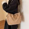 Corduroy Bag Large Capacity Tote Bag Women's Shoulder Bag Student Class Big Bag