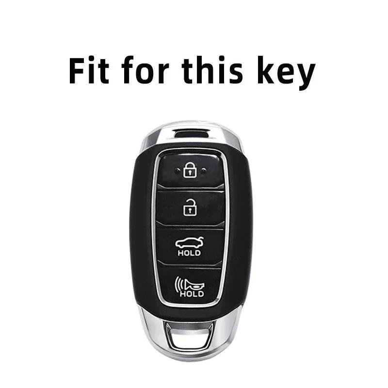 Zinc Alloy Car Key Case Cover Fob For Hyundai i30 Ix35 KONA Encino Solaris Azera Grandeur Ig Accent Santa Fe Palisade Key Shell
