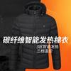 Luxurious Usb Heated Warm Back Cervical Spine Hooded Winter Jacket For Motorcycle Skiing
