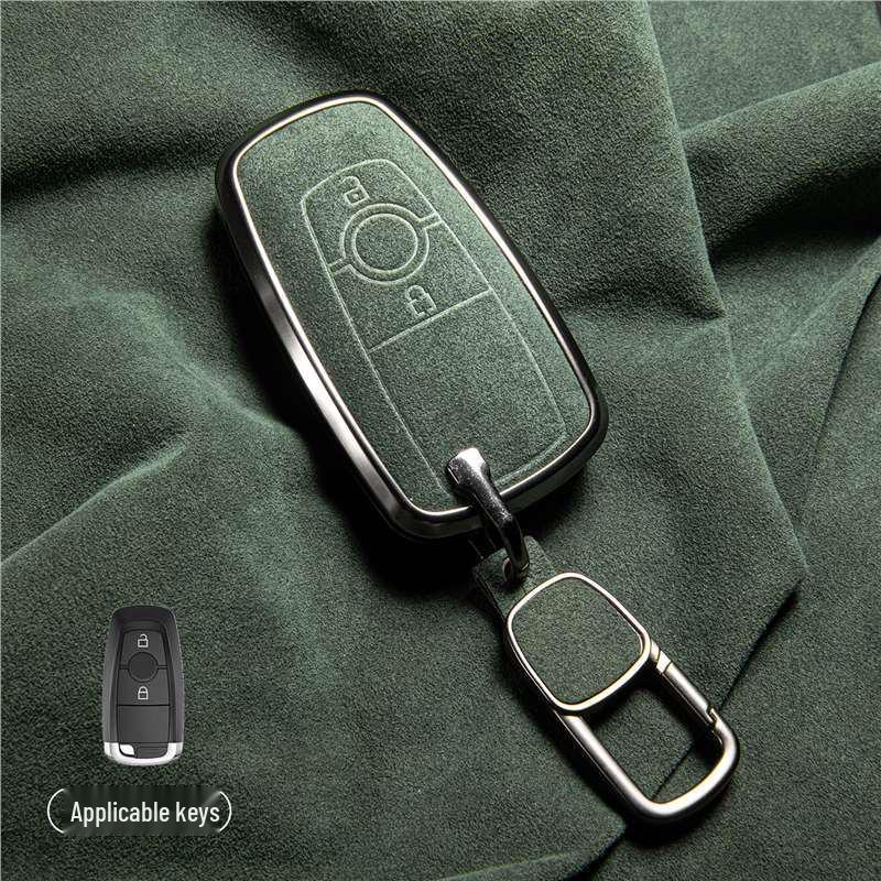Luxury Suede Key Covers for Ford Explorer ST, Escape, Edge, 4WD, Mondeo, and EVOS