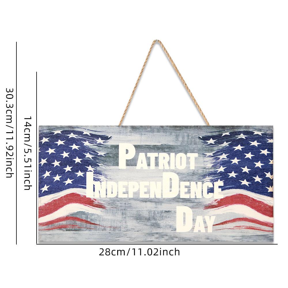 Rustic Heart Shaped Wooden Independence Day Decor With American Flag Motif For Events Holiday