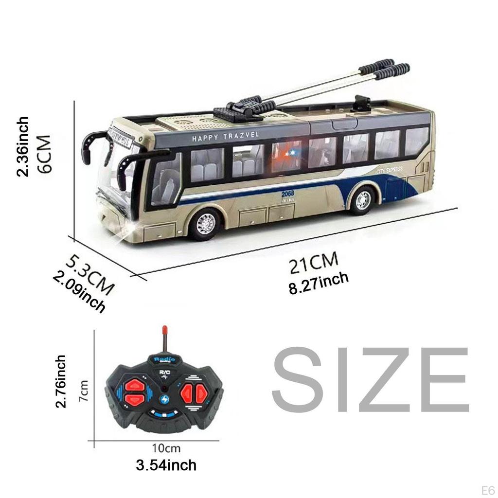 Autobuz Jucărie Radiocomandat 1/32 Lumini Realiste 27MHz Camion Electronic Școlar